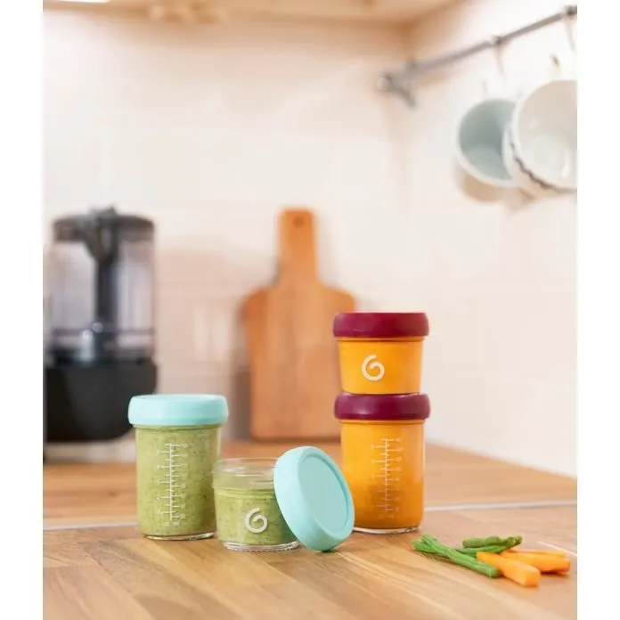 Pots de Conservation en Verre 220 ml - Babymoov Babybols - Hermétiques - Couvercles Réinscriptibles-3