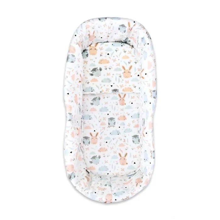 Bordure pour poussettes - housse pour poussettes nid de bain pour bébé accessoires ensemble 3 pièces coton Hiboux-1
