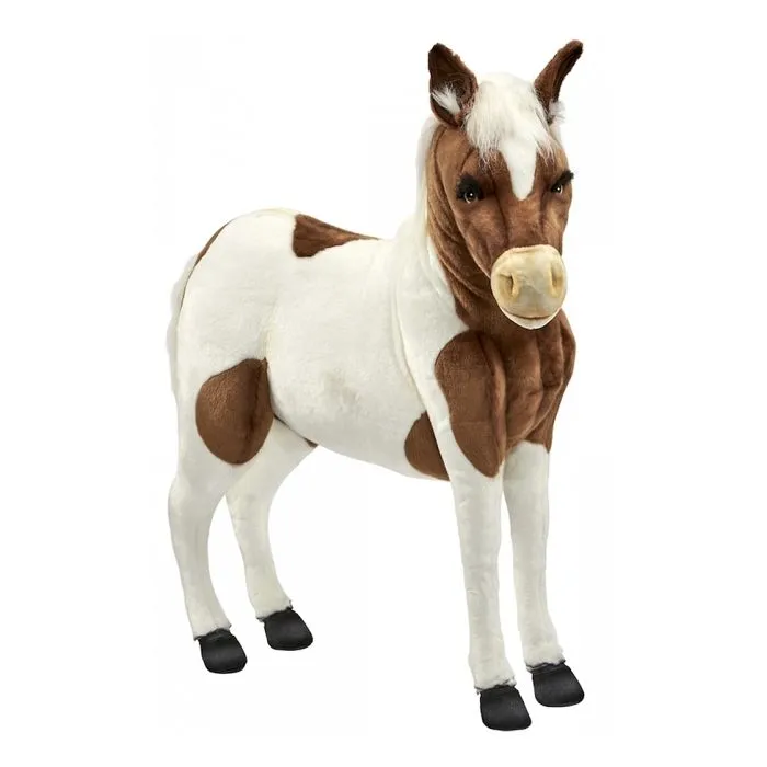Peluche poney 100 cm - HANSA - Adaptée PMR - Poids 6,83 kg - Multicolore - Pour enfants à partir de 3 ans-0