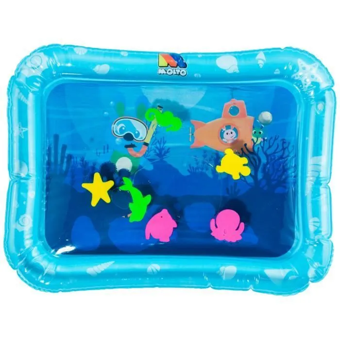 Tapis d'Eau Molto - Jouet sensoriel pour bébés - Bleu - Matériaux de haute qualité - 0 mois et plus-0