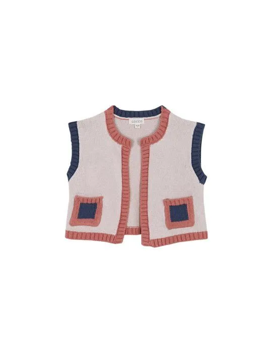 Brosse bebe - peigne bebe Gocco Chaleco DE Punto DE Colores, Veste de survêtement Bébé Fille, Piedra,-0