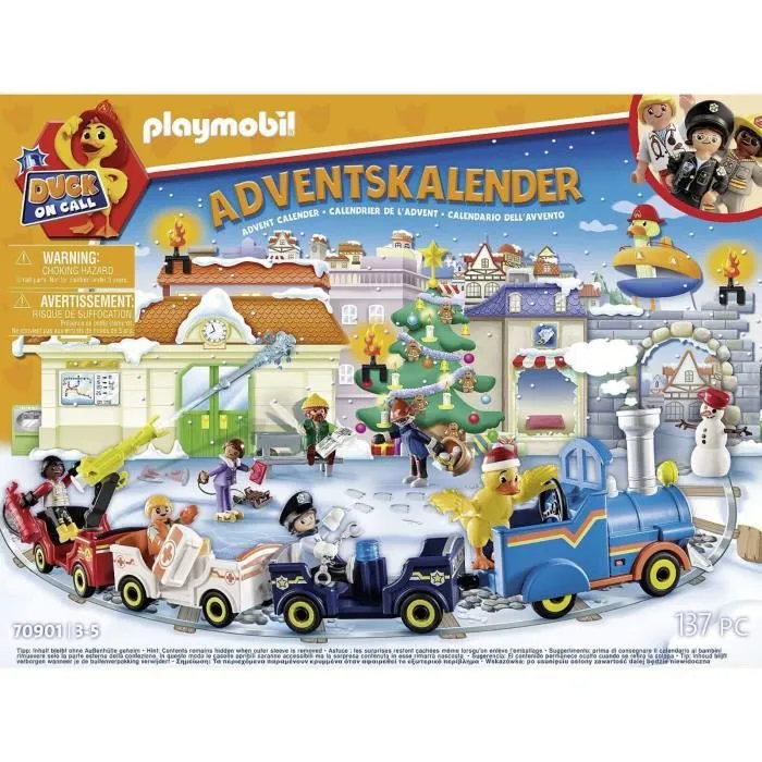 Calendrier de l'Avent - Playmobil - Duck on Call 70901 - 137 pièces - Pour enfants de 3 ans et plus - Mixte-0