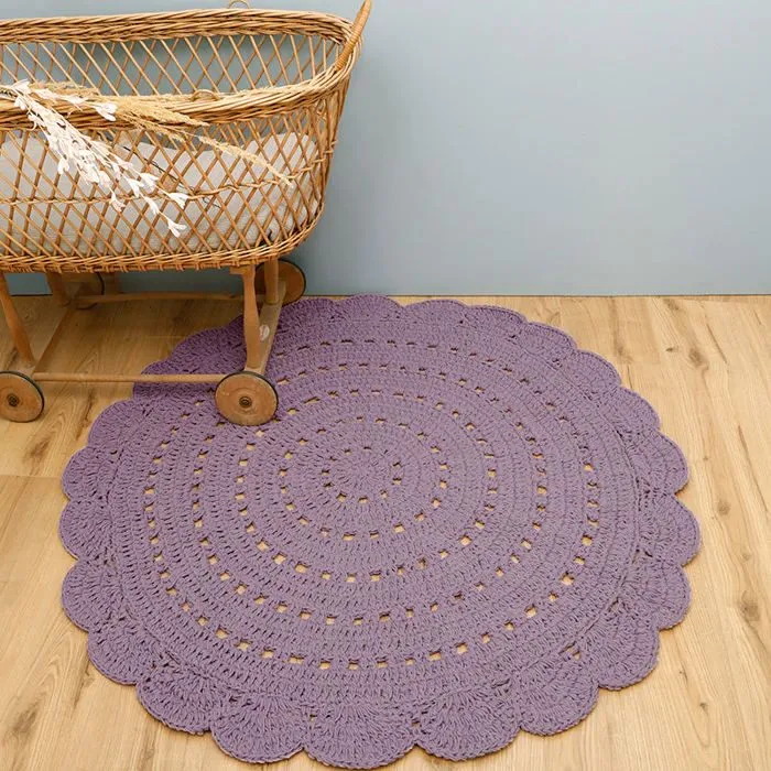 Tapis rond Alma Mauve - NATTIOT - Coton-1