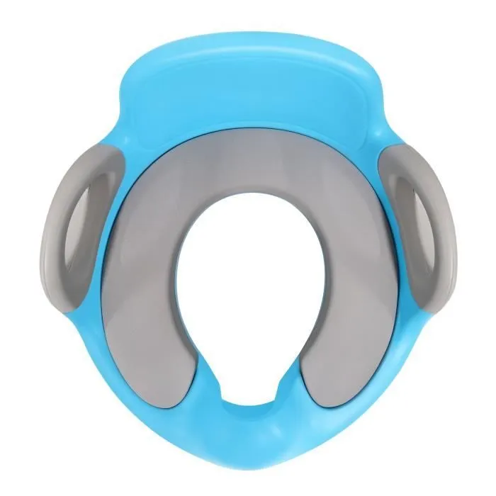 LILIIN Siège WC Enfant Pliable Bleu-Gris, Réglable en Hauteur, Antidérapant et Utile-0