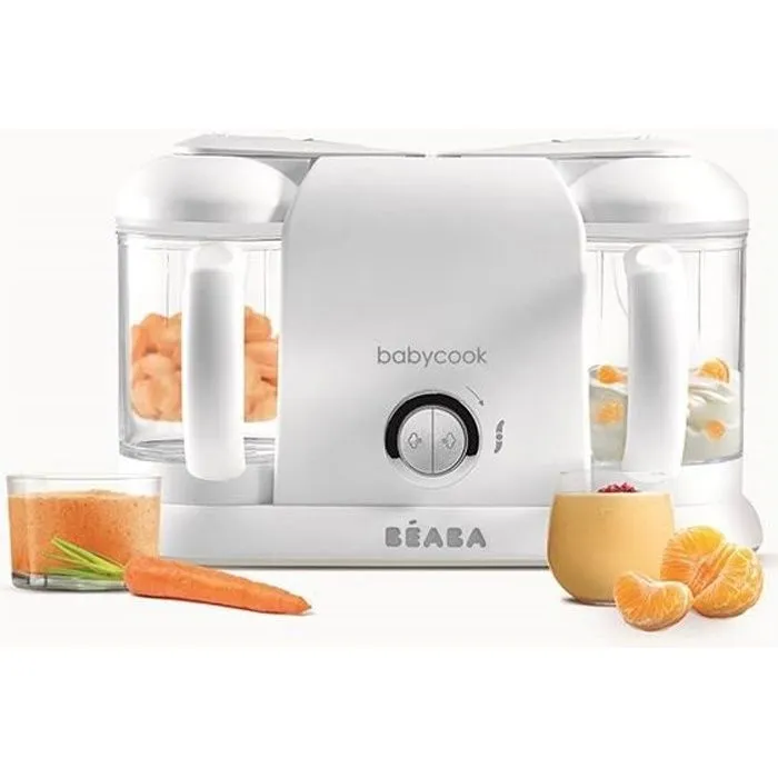 BEABA, Babycook Duo, robot bébé 4 en 1, contenance XXL, blanc-0