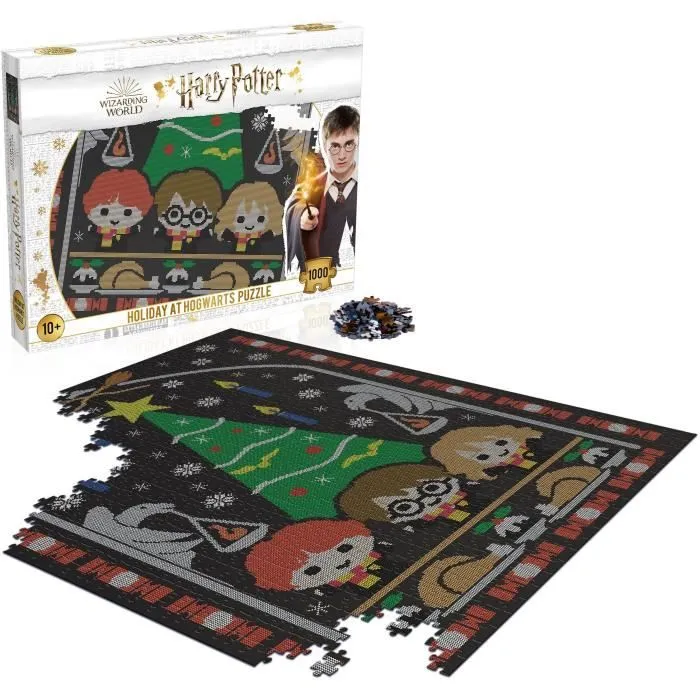 Puzzle Harry Potter Vacances à Poudlard 1000 pièces - Marque Winning Moves - Pour Enfants et Adultes - Intérieur-2