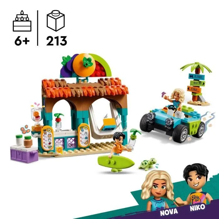 LEGO® Friends 42625 Le bar à smoothies de la plage - Set boissons pour filles et garçons-1