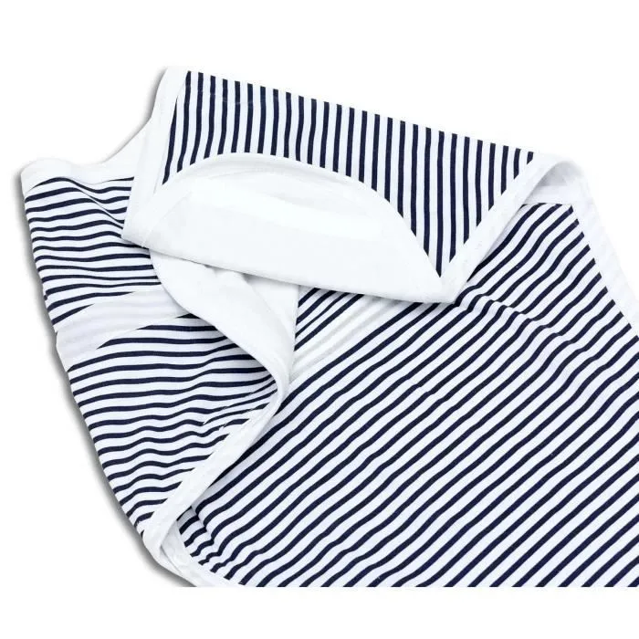 Bellochi Lot de 2 Couverture Emmaillotage Bebe Lange D'emmaillotage 0-3 mois - Coton Doux et Délicat - Bleu-2