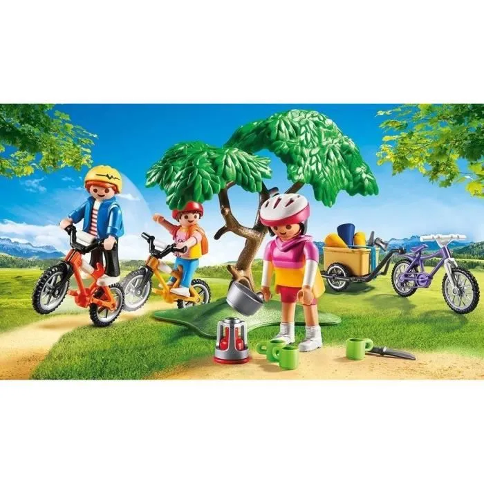 PLAYMOBIL 6890 - Summer Fun - Cyclistes avec Vélos et Remorque-1