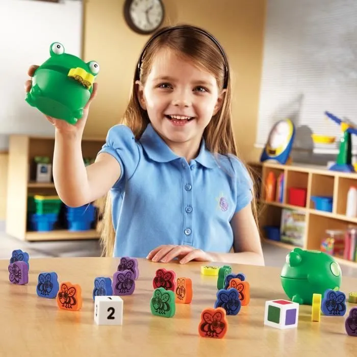 Learning Resources LER5072 - COMMUTATEUR KVM - Jeu de Motricité Fine Froggy Feeding Fun-1