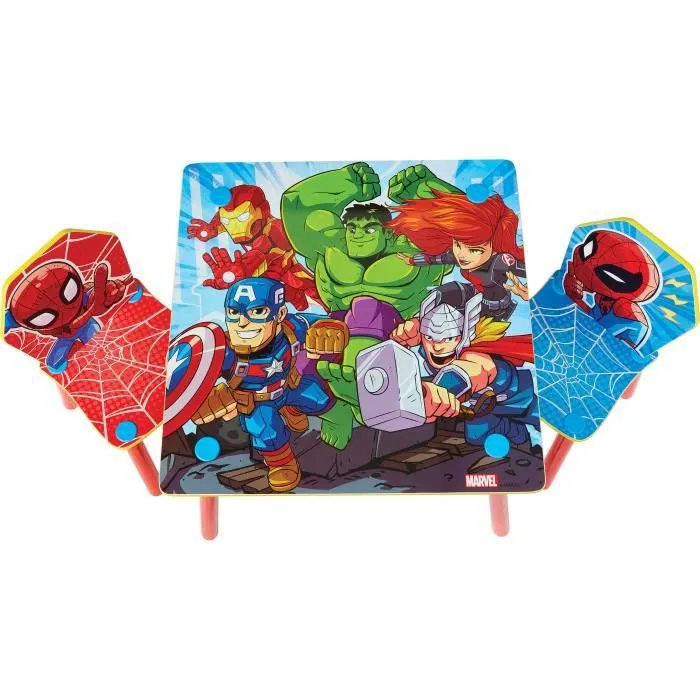 MARVEL Heroes Ensemble table et 2 chaises pour enfants-2