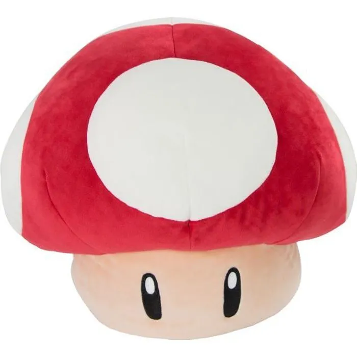 Peluche Club Mocchi Mocchi Champignon 30 cm - TOMY - Mario Kart - Rouge et blanc - Pour Bébé-0