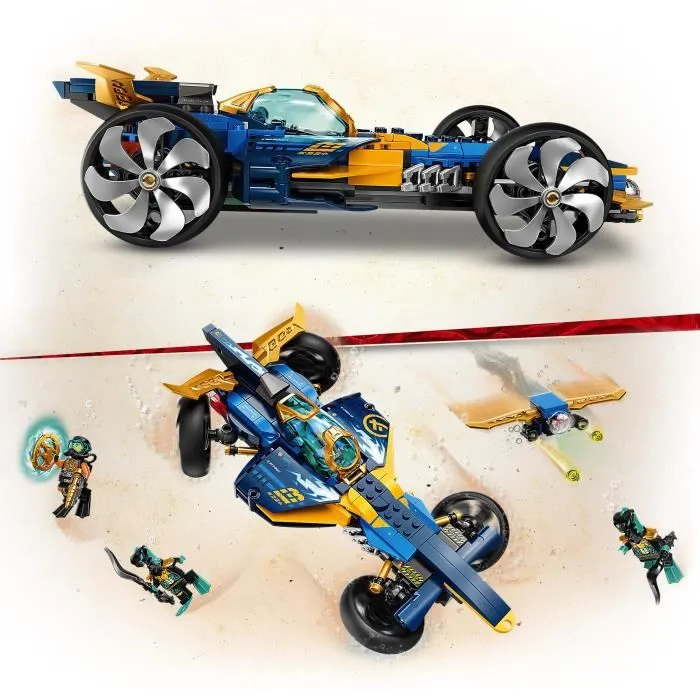 LEGO® 71752 NINJAGO® Le bolide ninja sous-marin Set de Construction, Sous-marin et Voiture avec Mini Figurines de Cole et Jay-2