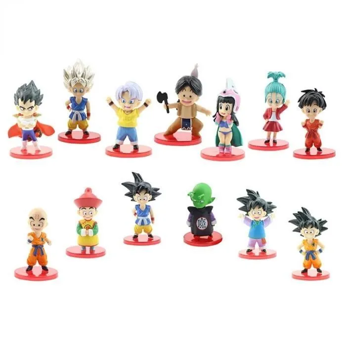 figurine dragon ball DBZ 13pcs/lot goku vegeta collection jouet decoration gateau anniversaire manga-1