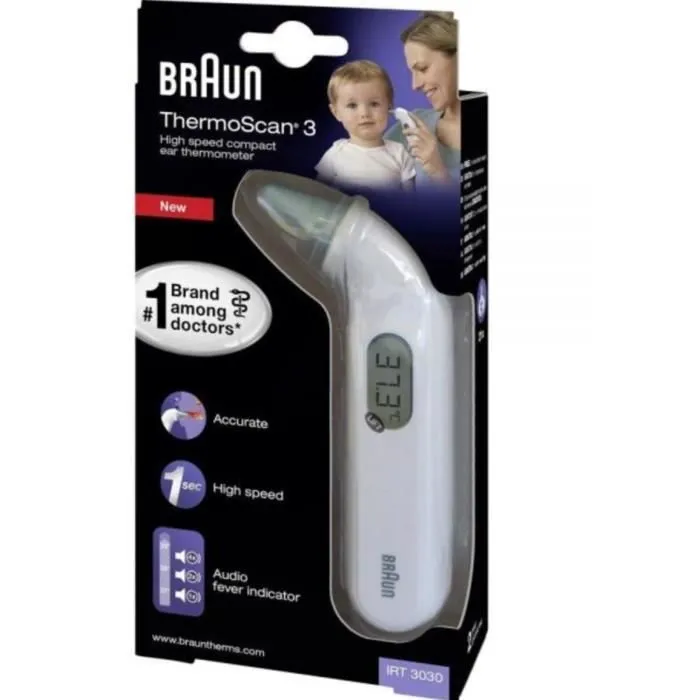 Thermomètre Braun IRT3030WE THERMOSCAN 3 - Auriculaire-0