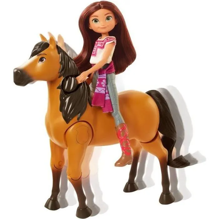 Poupée Lucky et cheval Spirit du film Spirit : l'Indomptable - Coffret en avant MATTEL - Dès 3 ans-0