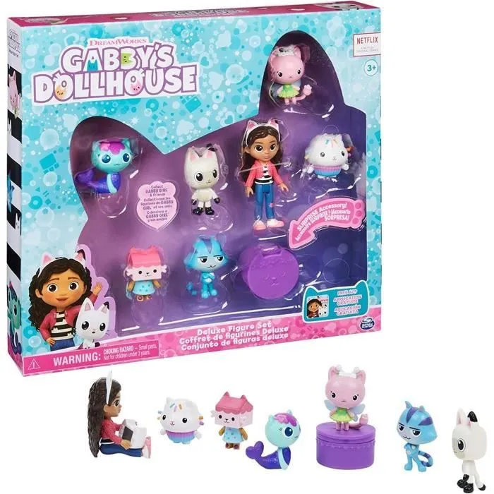 Gabby et la Maison Magique - Coffret de figurines Deluxe - Figurine Gabby + 6 Figurines De Chat + 1 Accessoire Surprise-0