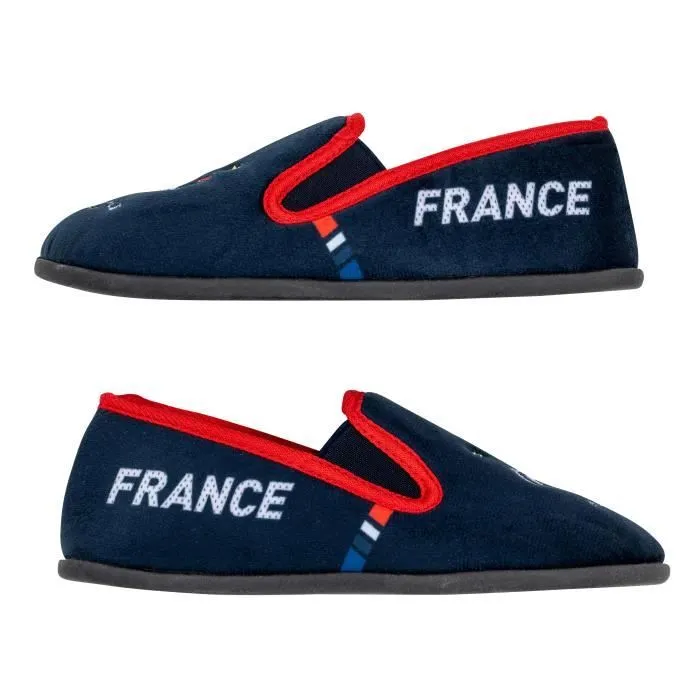 Chaussons - Equipe de France de Football - FFF - Enfant - Bleu - Textile-3