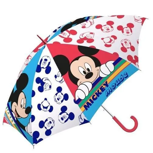 Disney parapluie pour enfants Mickey 45 cm polyester rouge/blanc/bleu-0