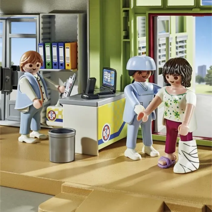 PLAYMOBIL 71615 Hôpital aménagé, Action Heroes, L'hôpital, 165 pièces, Dès 4 ans-3
