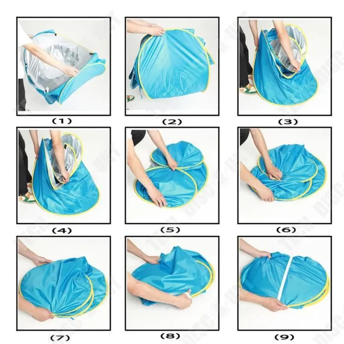 TD® Tente de plage Pop Up Pool avec piscine UV 50+ Piscine de plage détachable Convient pour tente de protection pour enfants-3