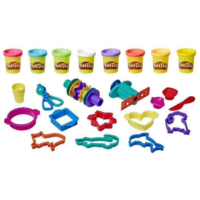 Play-Doh Super boîte à accessoires avec 8 Pots de pâte à modeler, Jeu éducatif pour enfants de 3 ans et plus-1