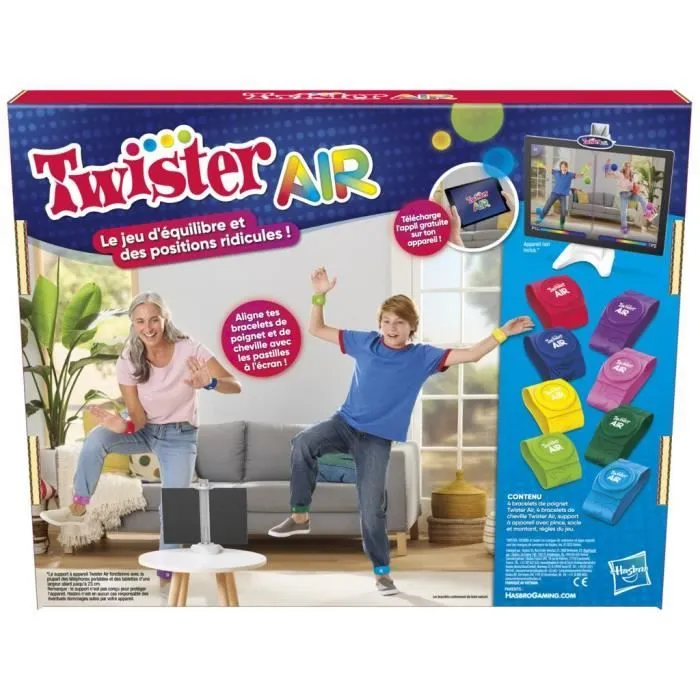 Twister Air, jeu Twister avec appli RA, se connecte aux smartphones et tablettes, jeux actifs de groupe, dès 8 ans-3