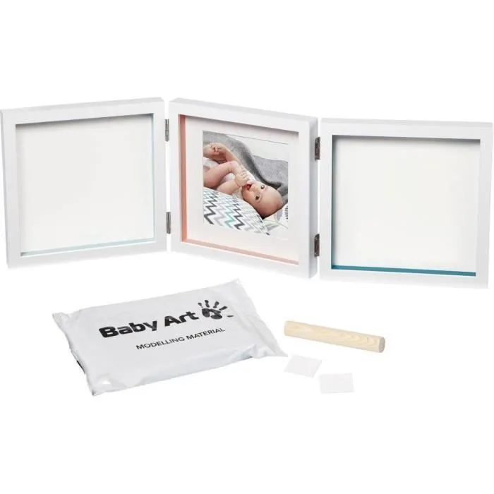 Baby Art My Baby Style - Cadre Photo Double Empreinte Bébé : Personnalisez avec Kit Empreintes Mains et Pieds Bébé, Cadeau Naissance-2