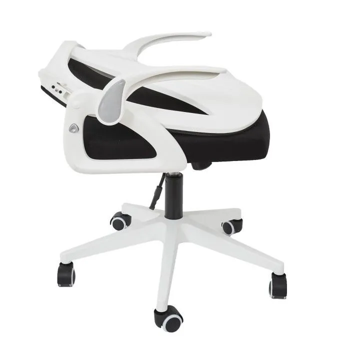 Fauteuil de Bureau "Rabattable" 92-100 Blanc & Noir-3