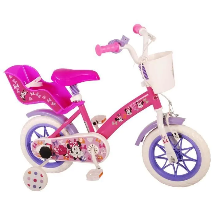 Vélo pour enfants Disney Minnie Mouse - Filles - 12 pouces - Rose - Go-getter-1