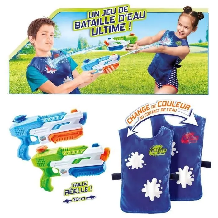 Jeu de Bataille d'Eau CANAL TOYS - Hydro Blaster Game - 2 pistolets + 2 dossards color change-3