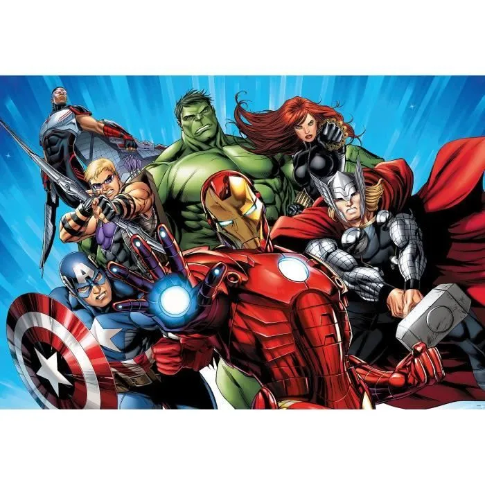 Poster intissé - MARVEL - Avengers - Rouge - 160 cm x 110 cm - Décoration murale-0