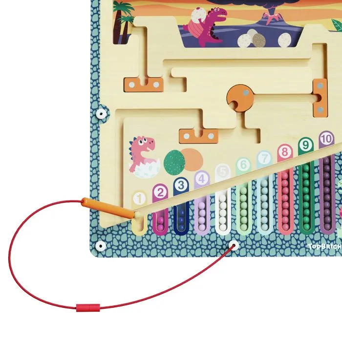 Labyrinthe de l'Œuf de Dinosaure - TOP BRIGHT - Stylo Magnétique - Tri - Couleurs - Nombres-0