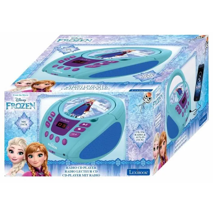 Lecteur CD portable avec prise micro Reine des Neiges-3