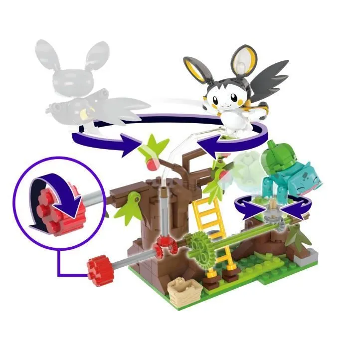 MEGA Pokémon-Les Bois Jolis d’Emolga et Bulbizarre-Jouet de 194 pièces HTH69-5
