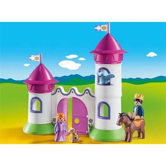 Jouet - PLAYMOBIL - Château de princesse avec tours empilables - Mixte - A partir de 18 mois-2