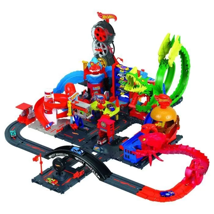 Coffret - Hot Wheels - Attaque du Gorille Gary - 1 voiture et 1 station service - A partir de 3 ans - Mixte-3