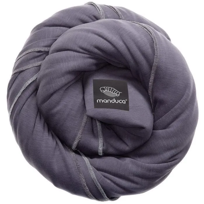 Echarpe de portage MANDUCA Sling Grise - Coton 100% bio - Contact direct avec bébé-0