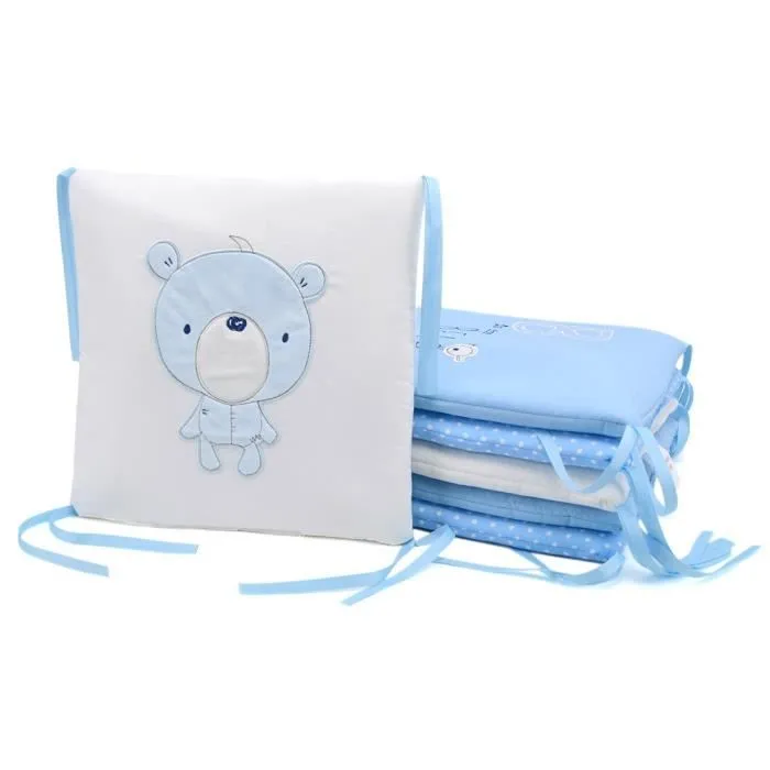 Tour de lit Bébé Jiyaru - Coussin 30*30cm - Bleu-3