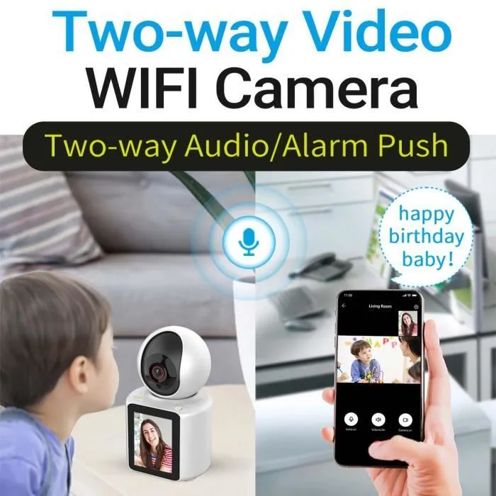 Bébé Moniteur 5" LCD -PIMPIMSKY- Babyphone Vidéo- Ecoute Bébé Video- Camera Surveillance avec écran d'affichage-Couleur-1