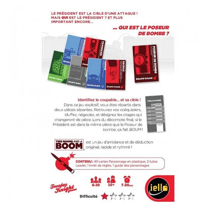 Jeux d'ambiance - IELLO - Two Rooms and a Boom - Rouge - 10 ans - Adulte - Mixte-1