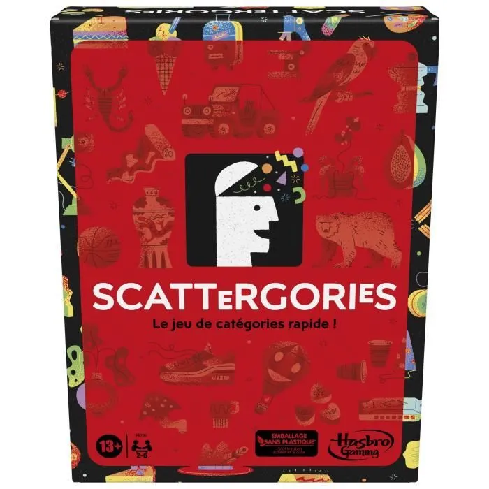 Jeu Scattergories classique, jeu de groupe pour ados et adultes, à partir de 13 ans, jeu de société pour 2 joueurs et plus-7