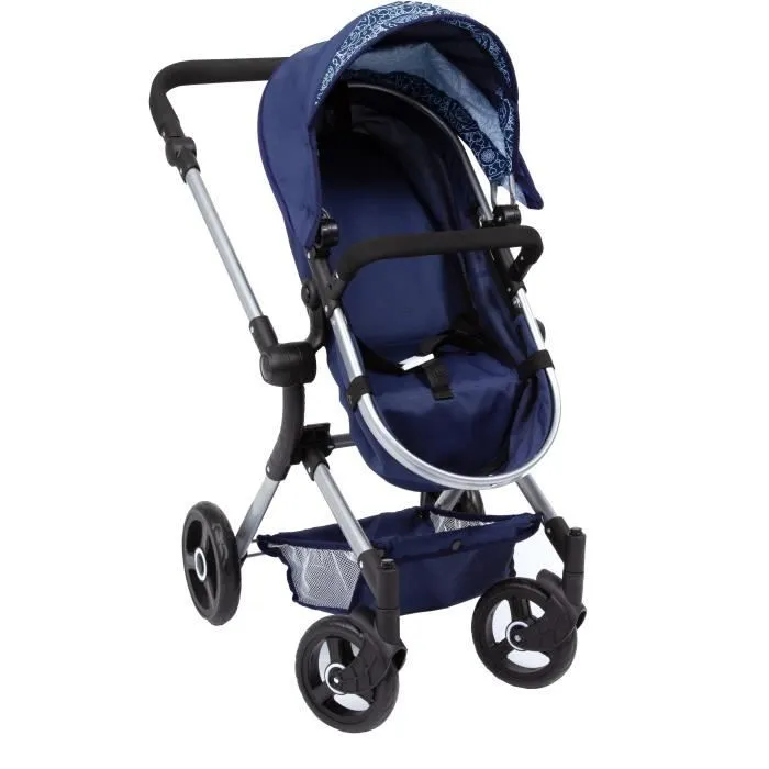 BAYER Poussette Landau Combi Pour Poupée Bleu Marine-7