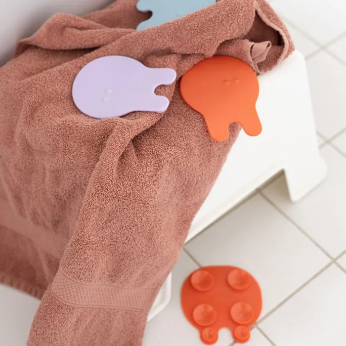 Antidérapants de bain - Quut - Grippi Méduses - 8 pièces - Bleu corail - Sécuritaires et amusants-5