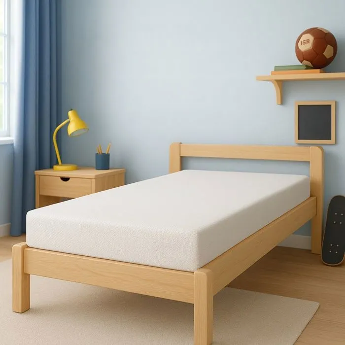 Matelas 90x190 enfant, 12 cm H3, mousse respirante, housse hypoallergénique lavable, double face, certifié Oeko-Tex 100-0