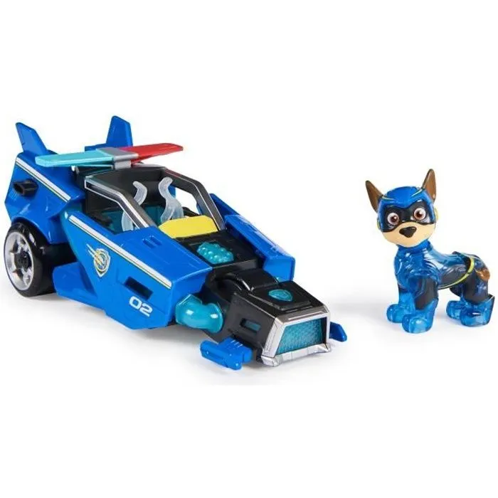Véhicule Chase La Super Patrouille - Le Film - PAW PATROL - Effets sonores et lumineux - Figurine incluse-0