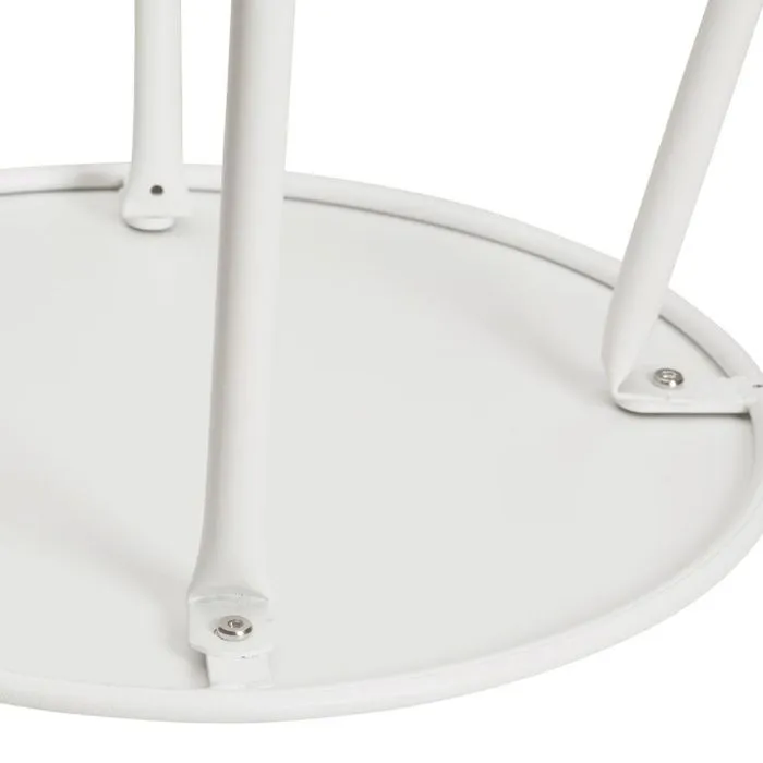 Table ronde pour enfants - Métal - Blanc - Design ludique - Durable-2