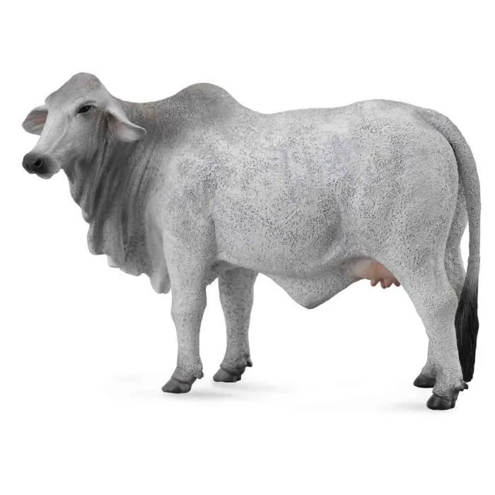 Figurine - Animaux de la ferme - Vache Brahmane - Gris - Mixte - 3 ans et plus-0
