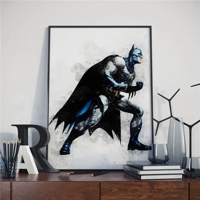 Toile Batman 30x40cm - Chambre Bébé Garcon Fille - Affiche Décorative Poster Décoration Maison- Marvel-0