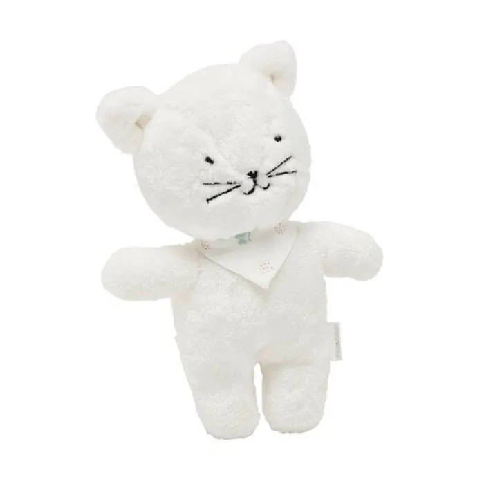 Peluche - P'tit Bisou - Chat Écru - 20 cm - Fausse fourrure - Mixte-1